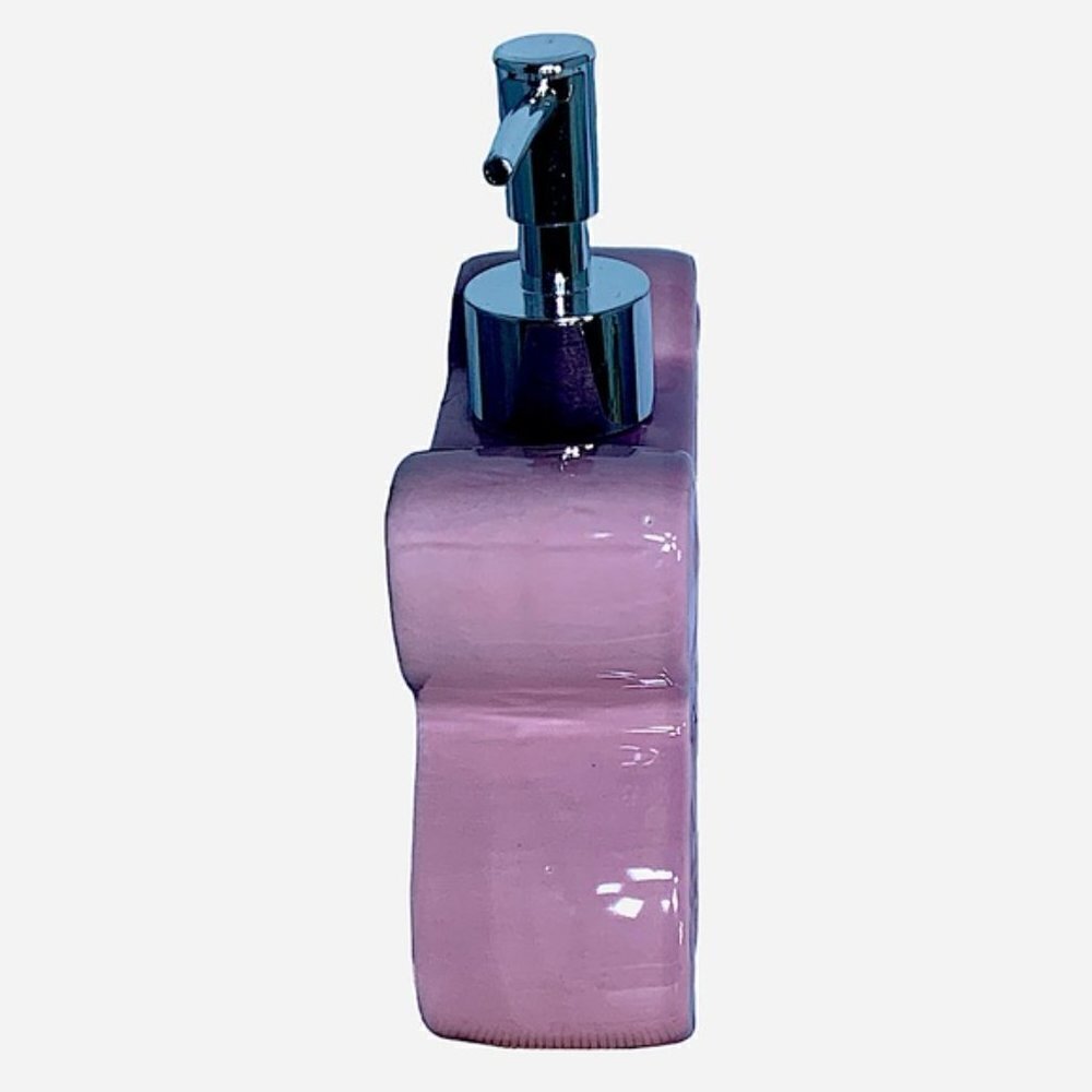 Matt & Maddie Butterfly Soap Lotion Dispenser Embossed 3D Floral Ceramic Pink - Picture 8 of 15
